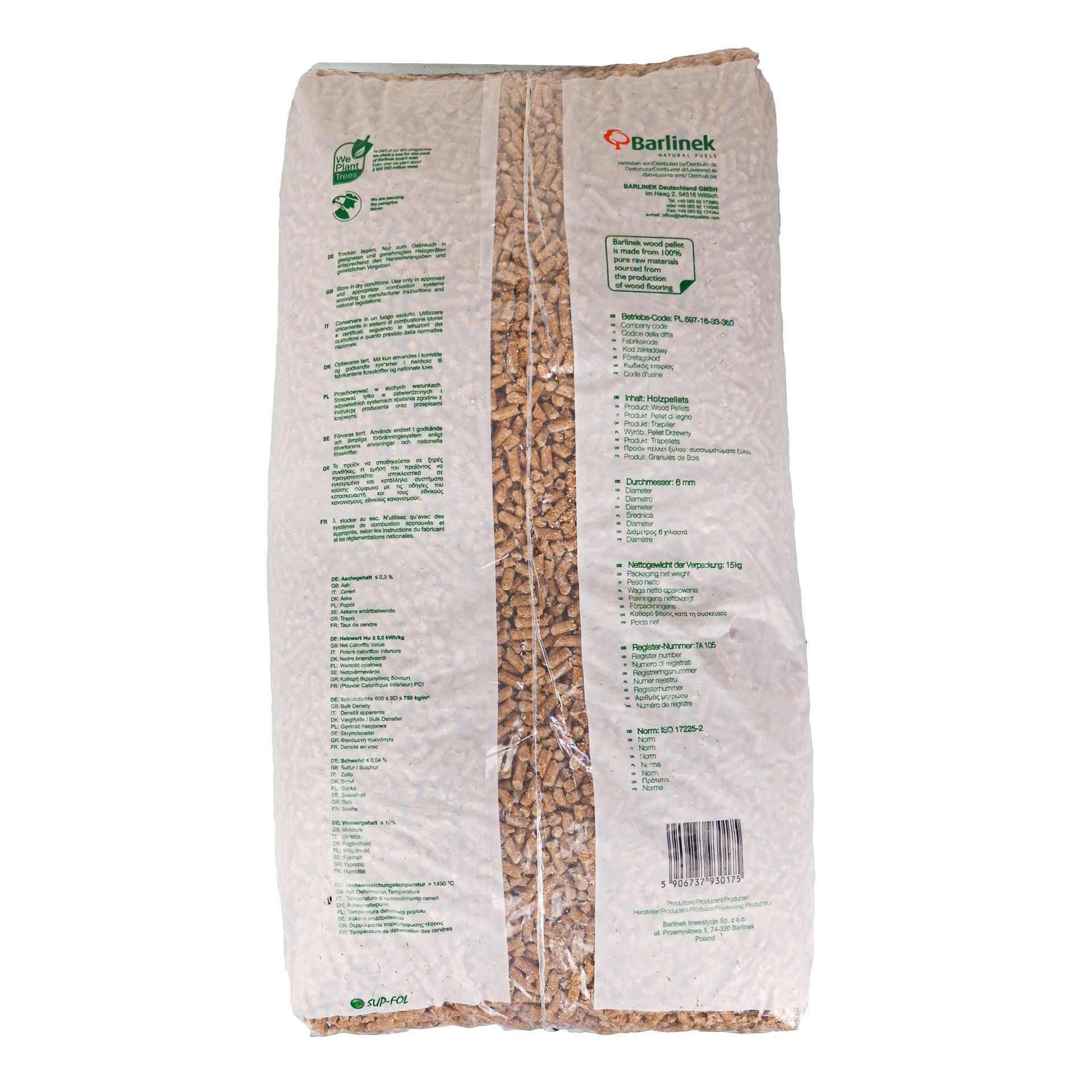 Holzpellets ENplus A1 6 mm – 66 × 15 kg (990 kg) – Weichholz – Bild 2
