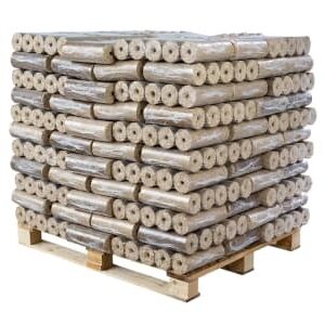 Holzbriketts rund mit Loch Palette