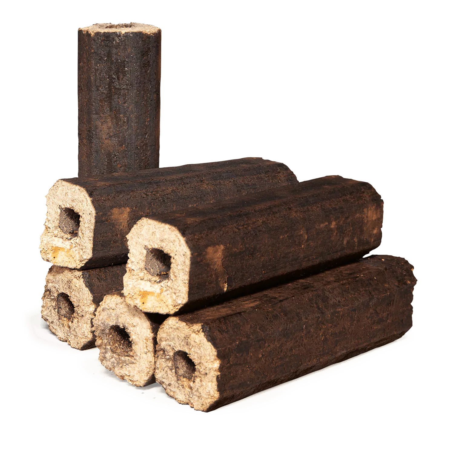 PiniKay Hartholzbriketts Oktagon – mit Zugloch (Palette 960 kg) – Bild 3
