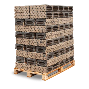 PiniKay Hartholzbriketts Oktagon – mit Zugloch (Palette 960 kg)