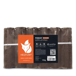 PiniKay Hartholzbriketts Oktagon – mit Zugloch (Palette 960 kg)