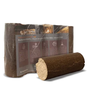 Pollmeier Buchen-Holzbriketts Nestro – rund ohne Loch (Palette 960 kg)