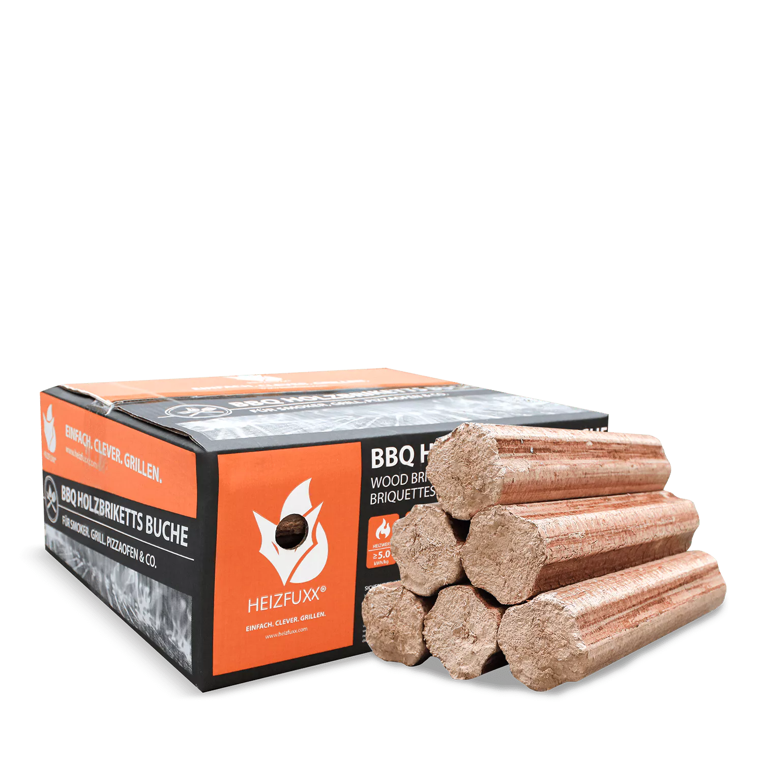 BBQ-Briketts aus reiner Buche – 18 kg Karton, 54er Palette (972 kg) – Bild 6
