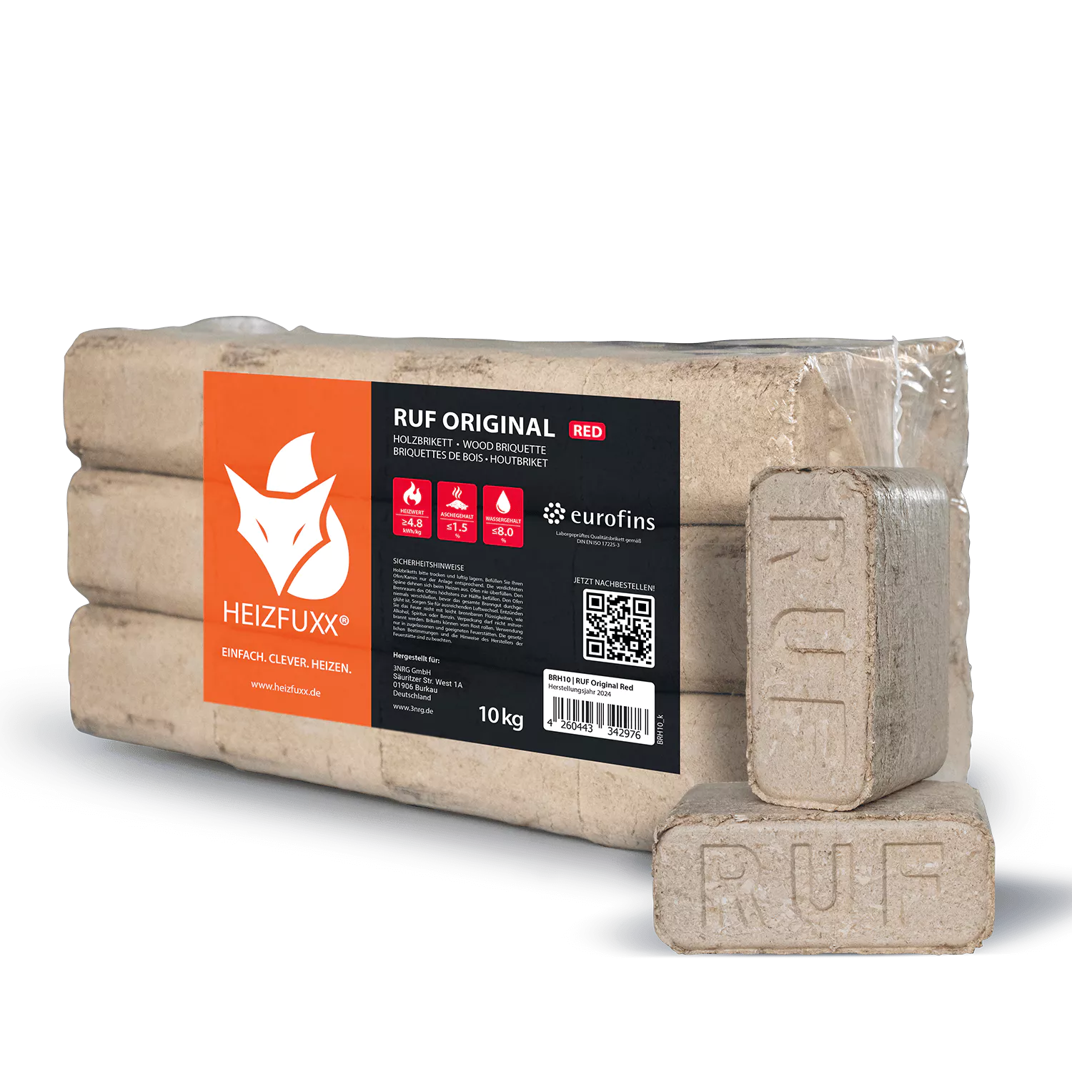 RUF Original Red Hartholzbriketts – 960 kg Palette – Bild 7