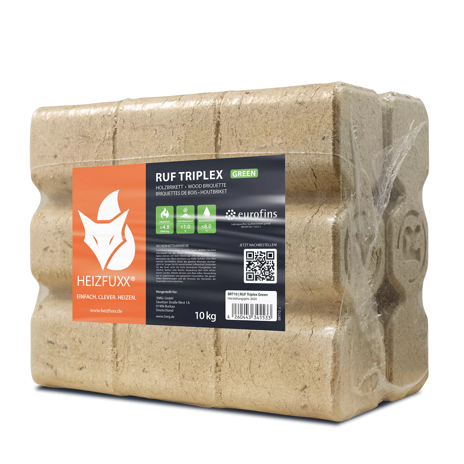 RUF Triplex Green Weichholzbriketts – 960 kg Palette – Bild 7