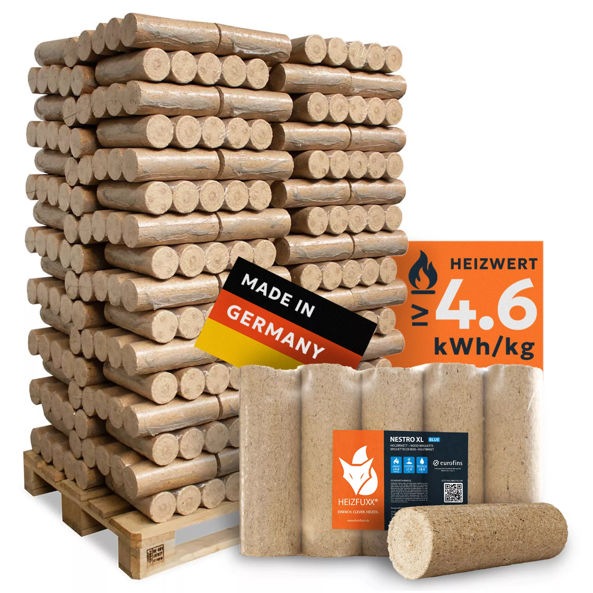 Holzbriketts Nestro XL Blue – rund ohne Loch (Palette 960 kg) – Bild 8