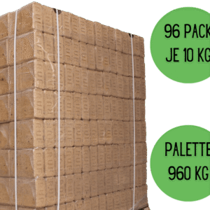RUF Holzbriketts 960 kg Palette – 96 x 10 kg – DIN EN ISO 17225-3 – „Unser Sparfuchs“